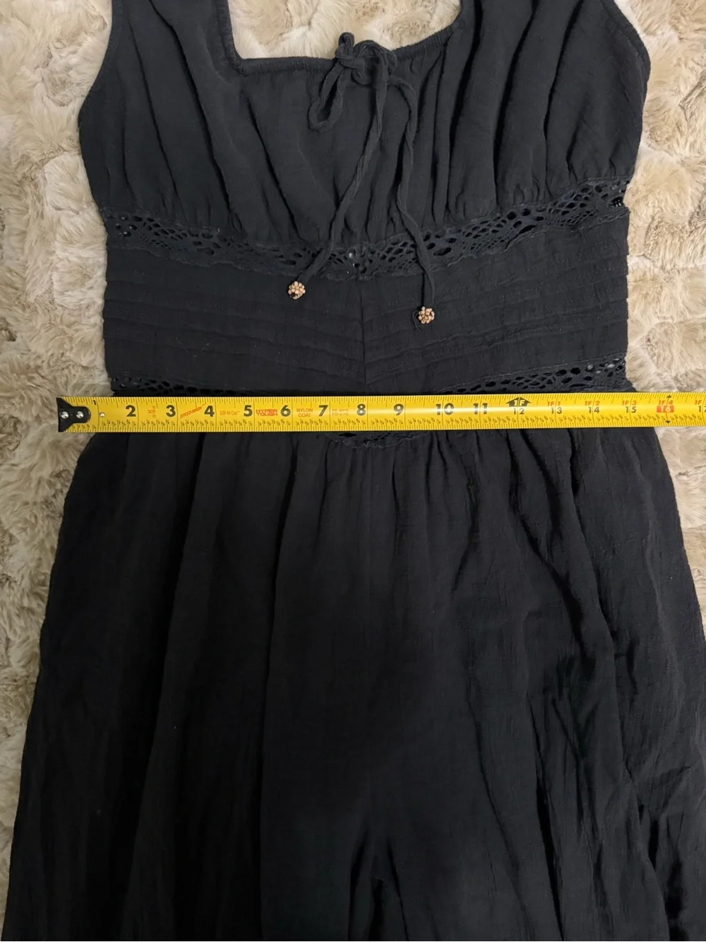 Free People Black Sleeveless Boho Jumpsuit